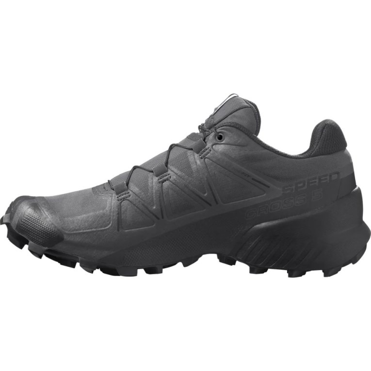 Black Salomon Speedcross 5 Men's Trail Running Shoes | PH 60859W